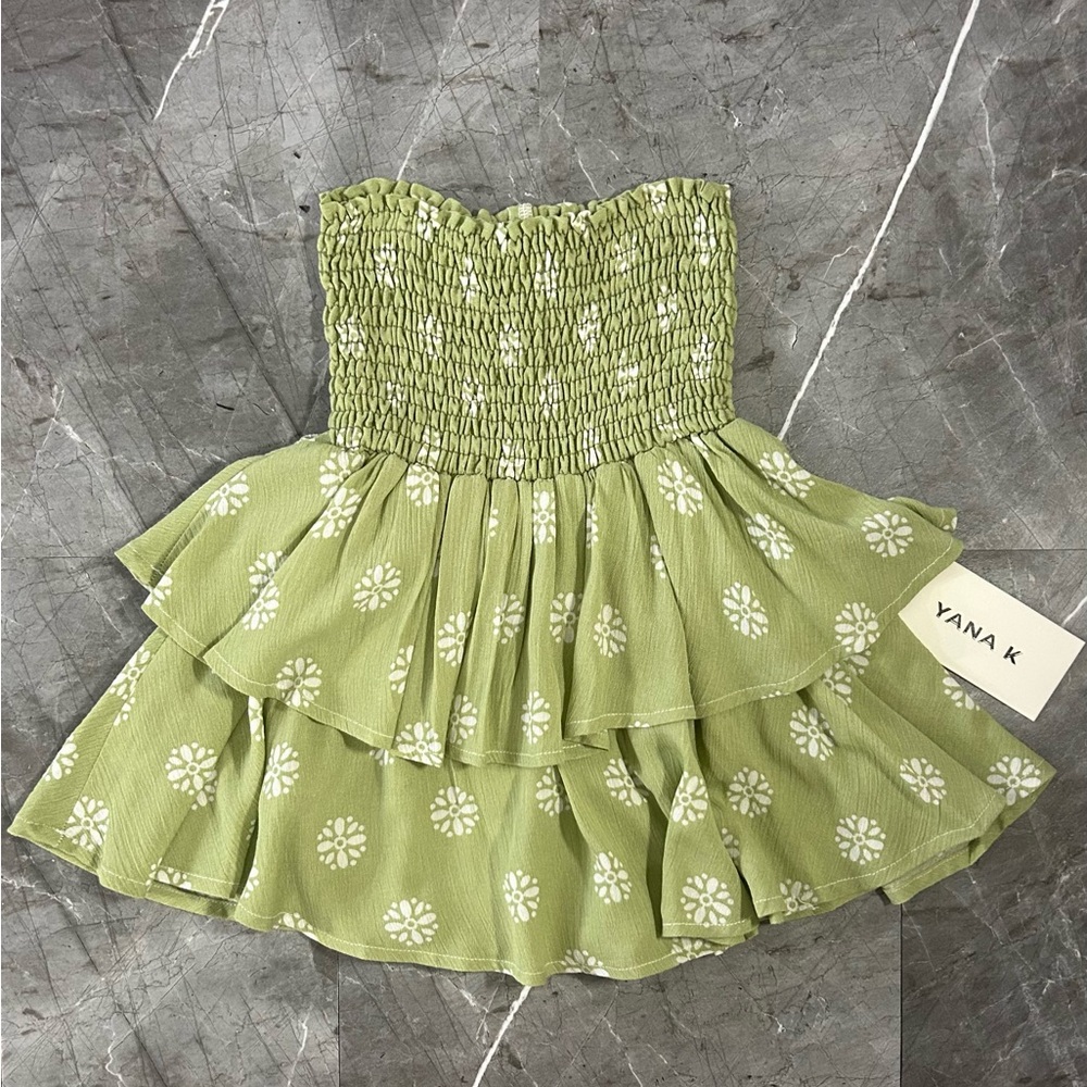 Yana K “Portofino” Daisy Ruffle Skort in Sage – Size XS – NWT